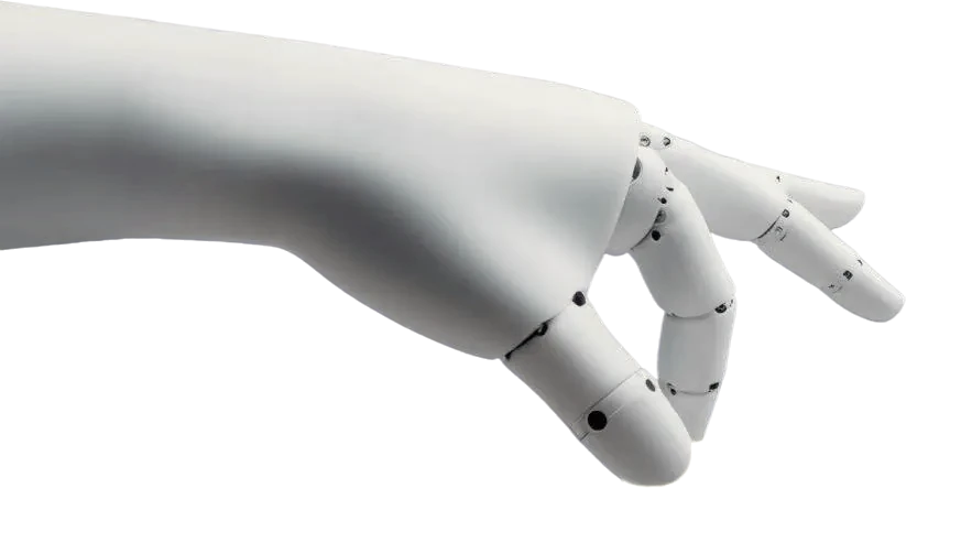 Brazo robótico que encaja la G de GEO, la optimización para buscadores de inteligencia artificial generativa
